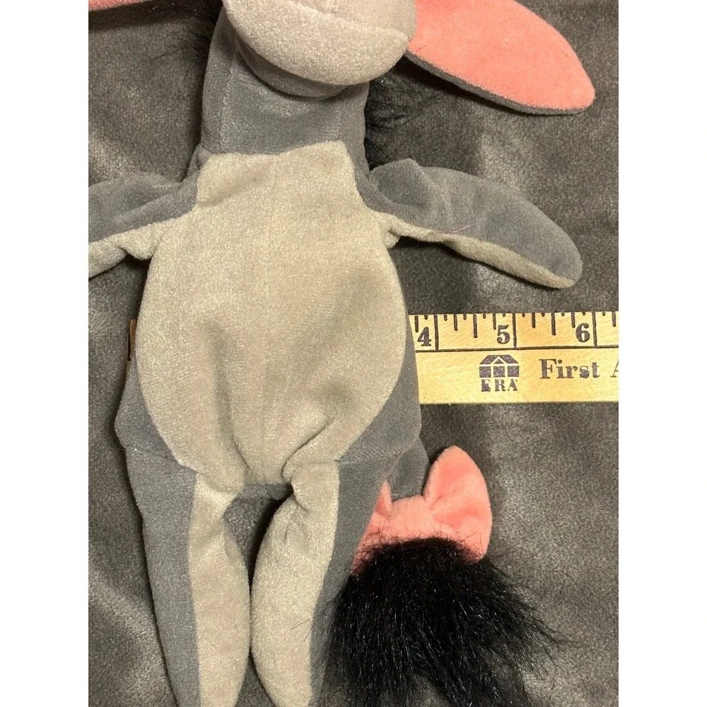 Disney World Eeyore Plush Winnie the Pooh Bean Bag Stuffed Animal Grey 9 inch